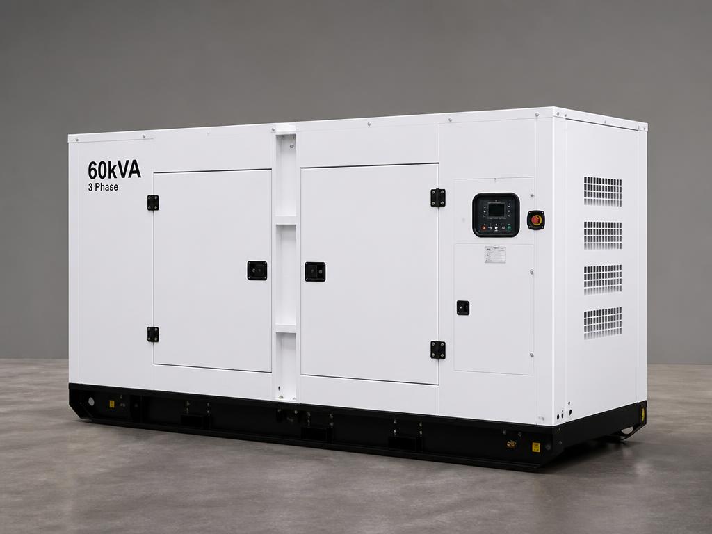 ReadyGen 60 kVA white enclosed diesel generator