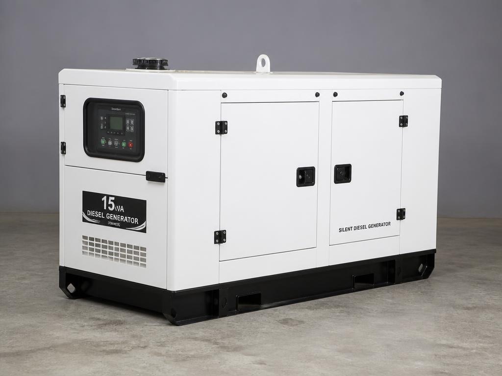 ReadyGen 15 kVA white enclosed diesel generator